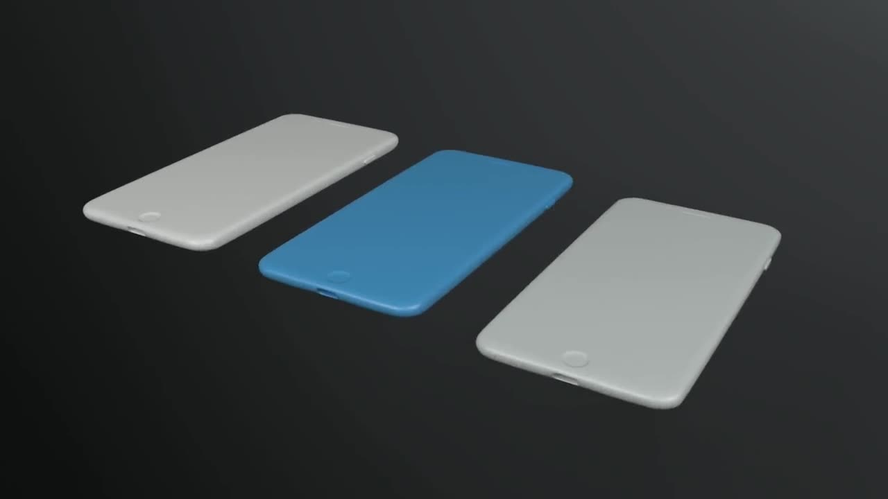 Clean macro shots of a smartphone on a bright studio surface